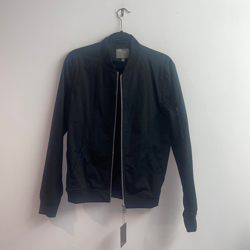 Men’s ASOS Skinny Fit Black Bomber Jacket *NWT*